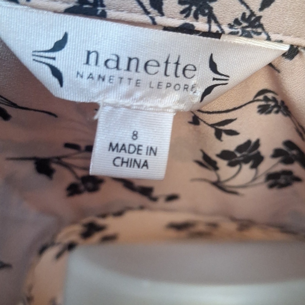 Nanette Lepore Blush Pink Floral Long Sleeve Dress – Size 8 - Picture 13 of 14
